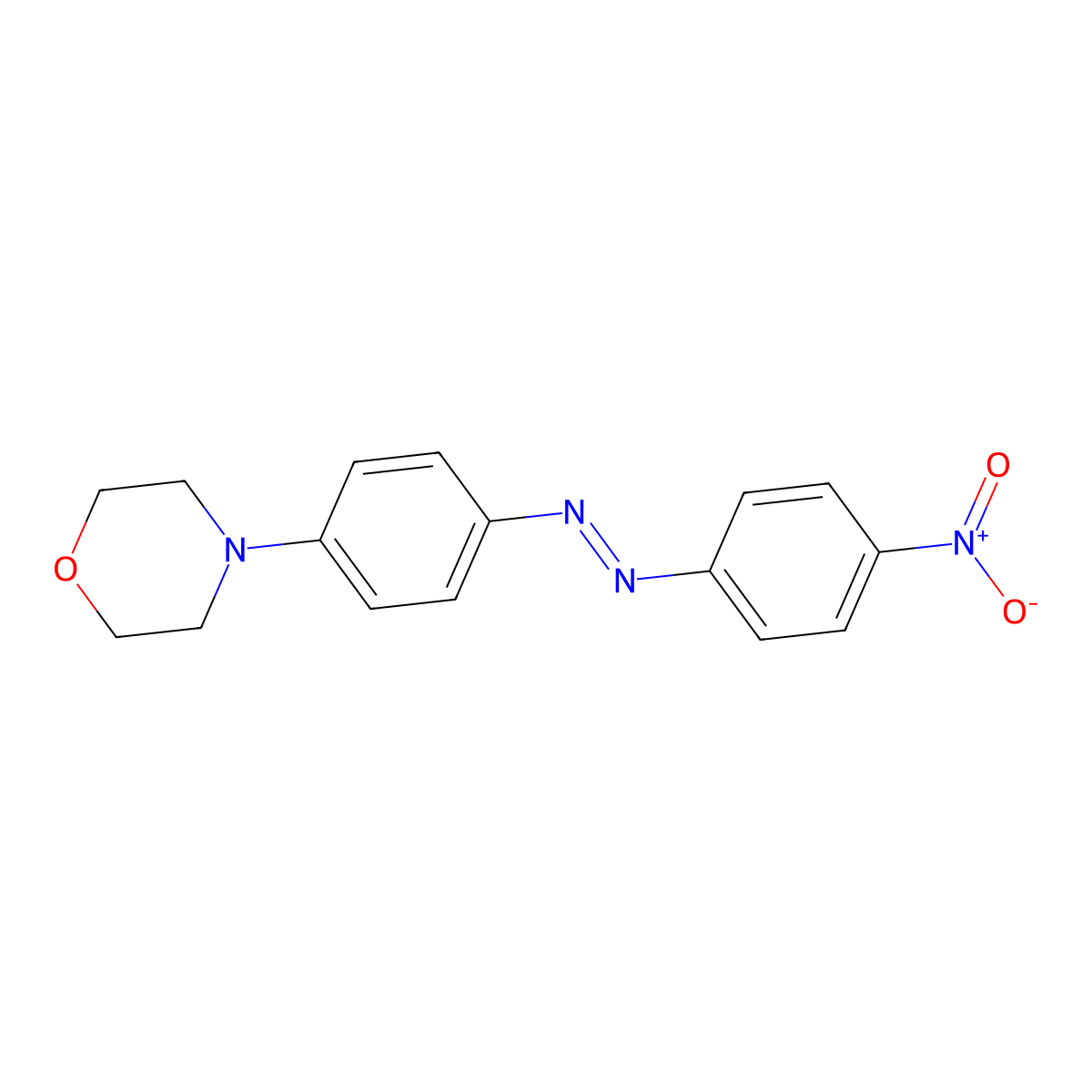 (4-Morpholin-4-ylphenyl)(4-nitrophenyl)diazene molecular structure, CAS 100848-21-3