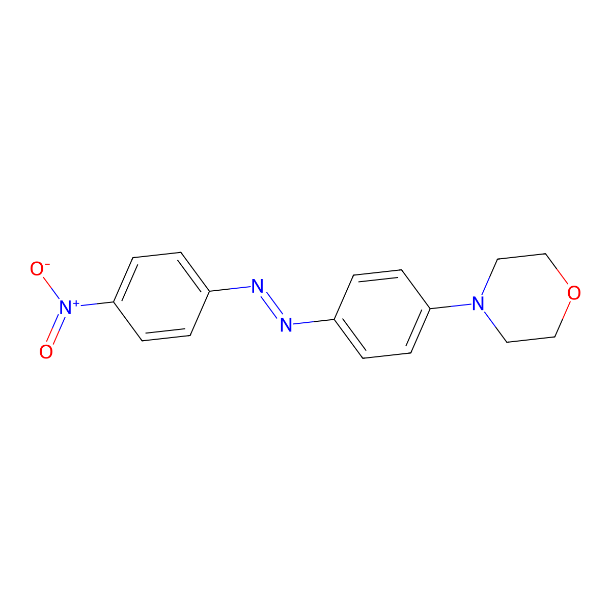 (4-Morpholin-4-ylphenyl)(4-nitrophenyl)diazene molecular structure, CAS 100848-21-3