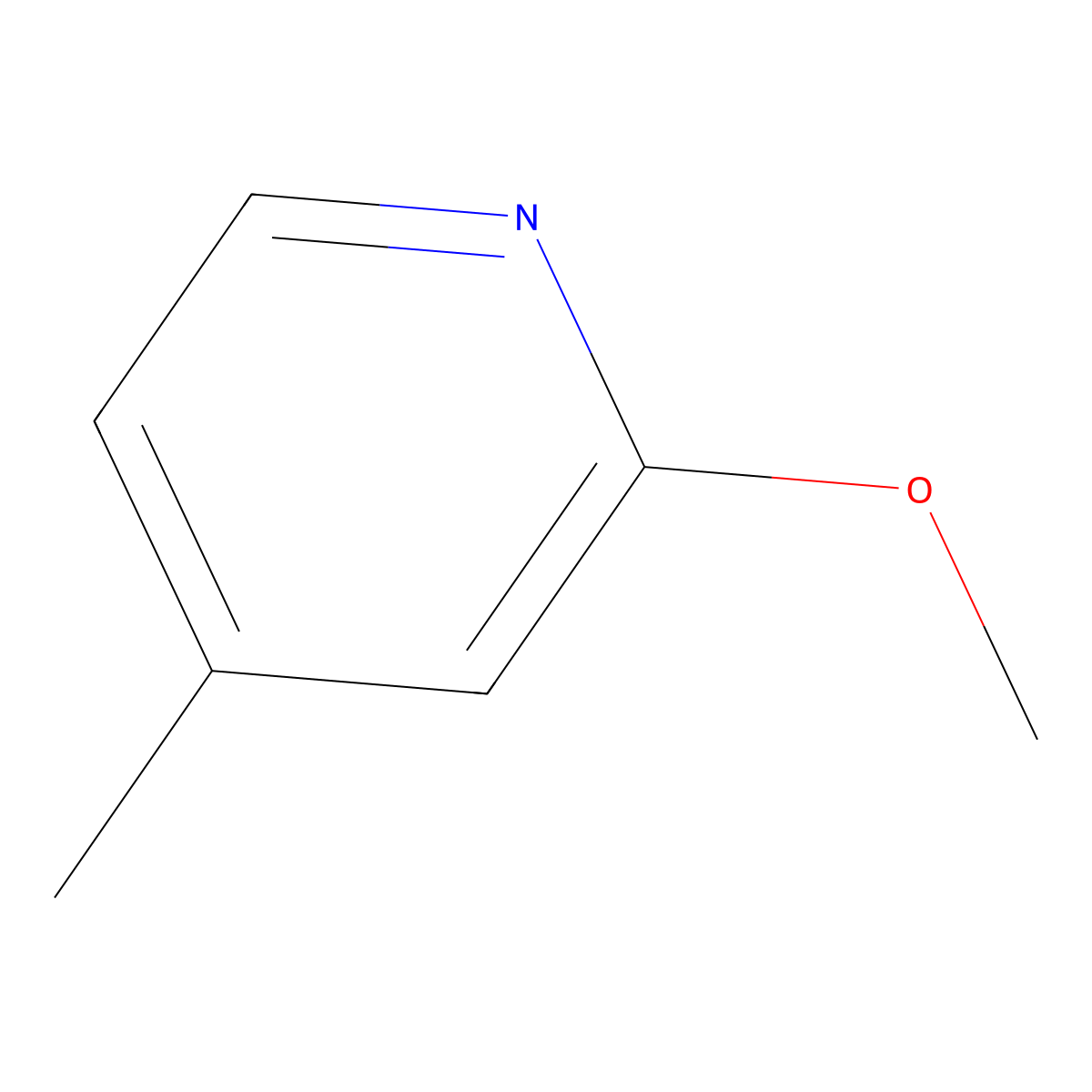 2-Methoxy-4-methylpyridine molecular structure, CAS 100848-70-2