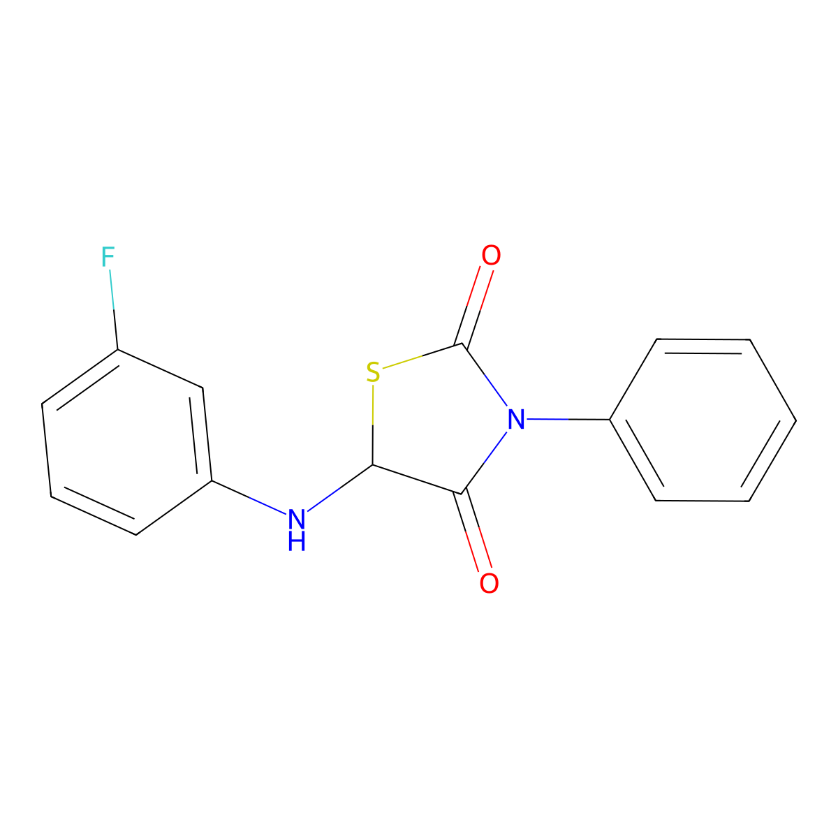 5-[(3-Fluorophenyl)amino]-3-phenyl-1,3-thiazolidine-2,4-dione molecular structure, CAS 1008481-00-2