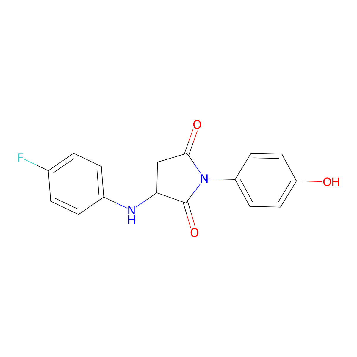 3-[(4-Fluorophenyl)amino]-1-(4-hydroxyphenyl)azolidine-2,5-dione molecular structure, CAS 1008482-20-9