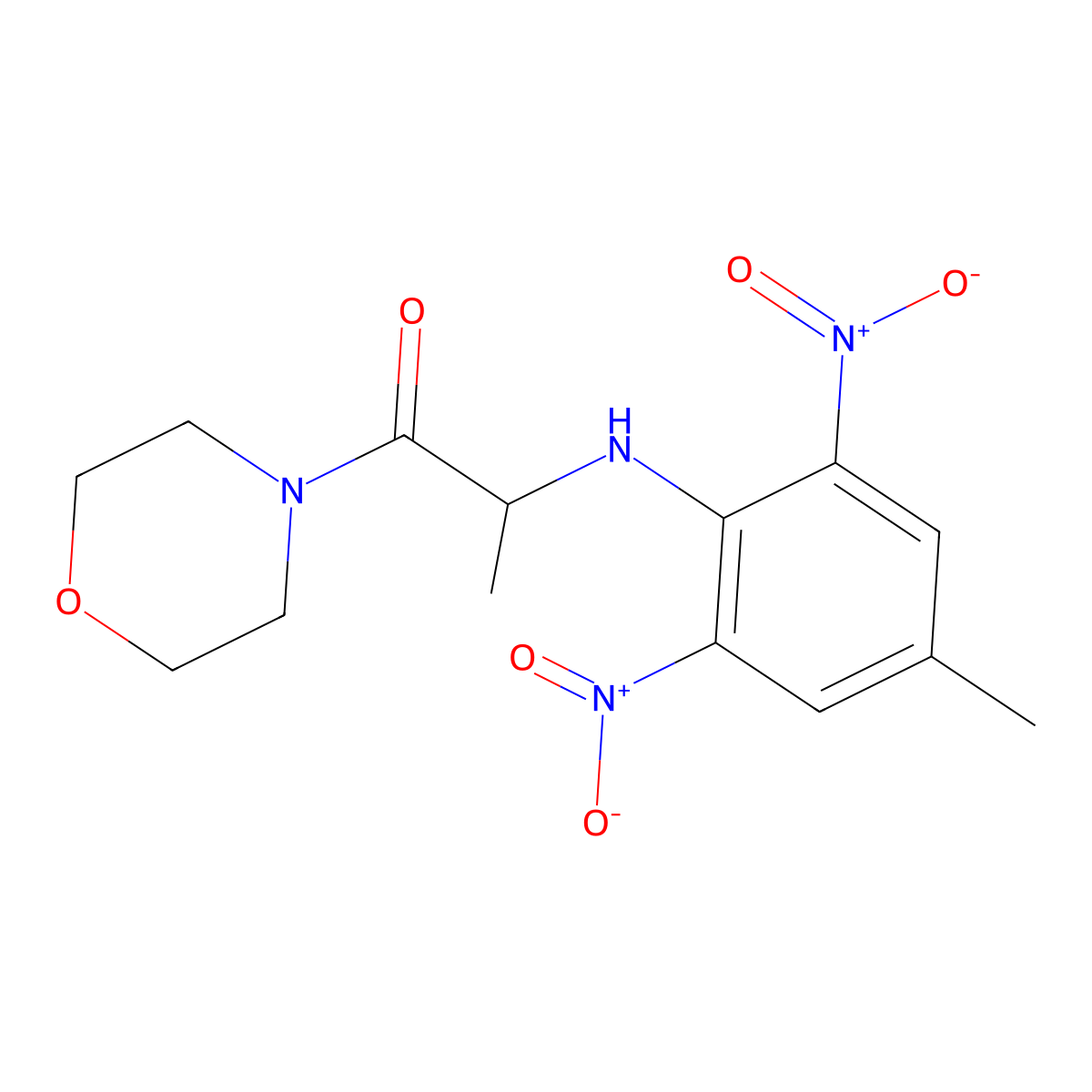 2-(4-Methyl-2,6-dinitroanilino)-1-morpholino-1-propanone molecular structure, CAS 1008483-76-8