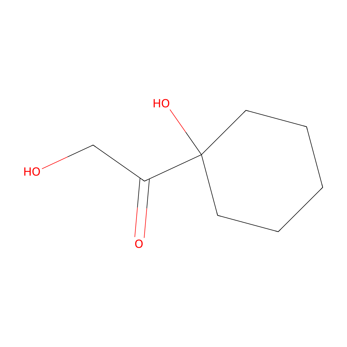 2-Hydroxy-1-(1-hydroxycyclohexyl)ethan-1-one molecular structure, CAS 100849-70-5