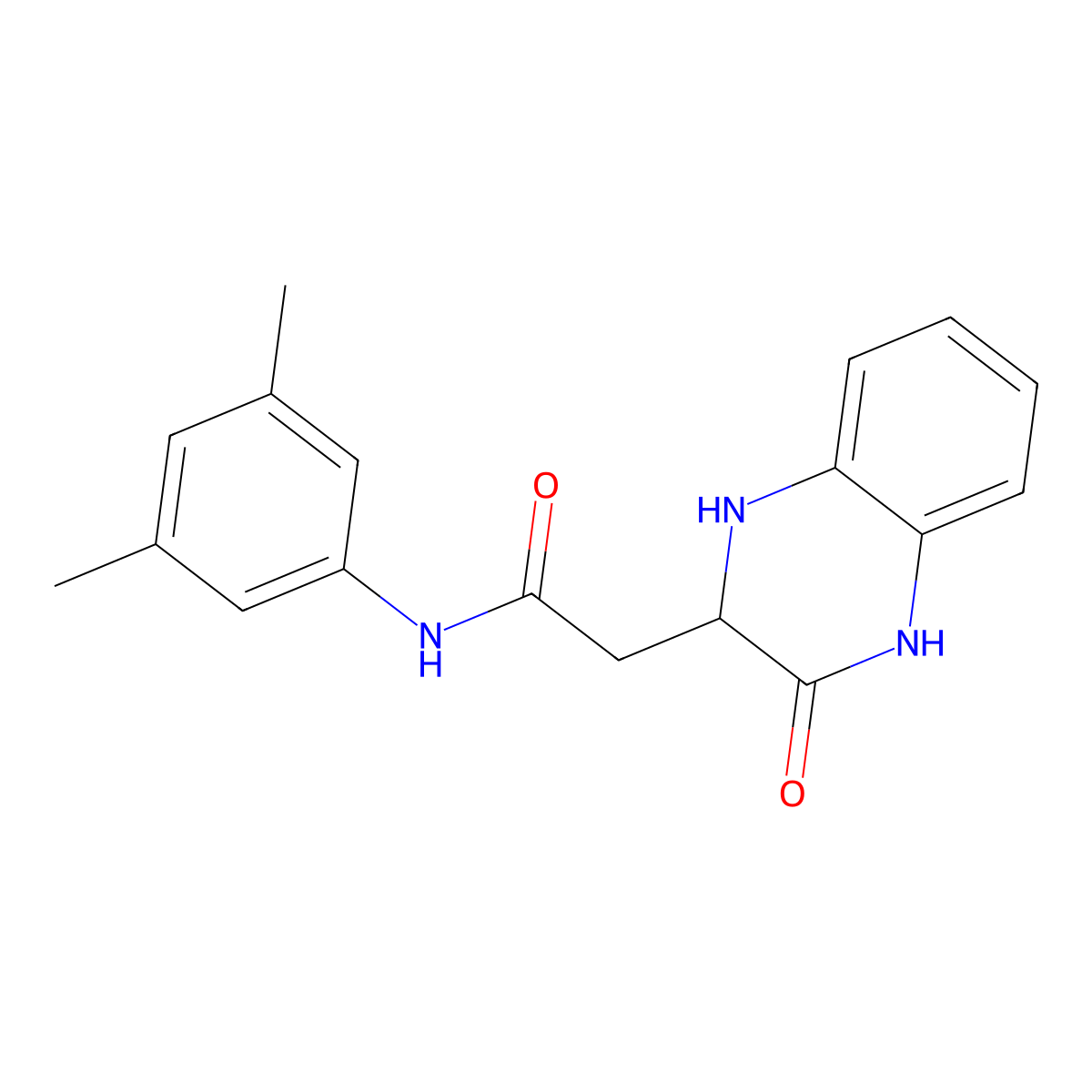 N-(3,5-dimethylphenyl)-2-(3-oxo-1,2,3,4-tetrahydroquinoxalin-2-yl)acetamide molecular structure, CAS 1008494-02-7