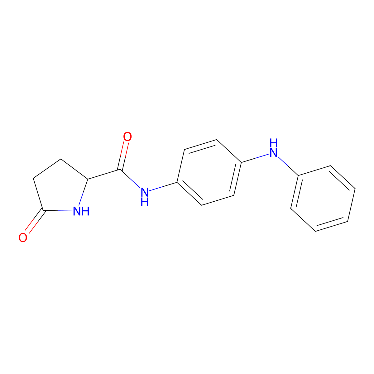 N-(4-Anilinophenyl)-5-oxoprolinamide molecular structure, CAS 1008497-94-6
