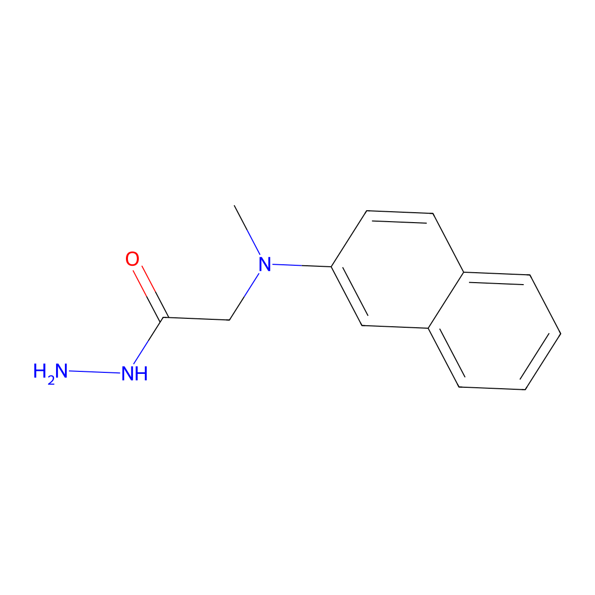 N-Methyl-N-(2-naphthyl)glycine hydrazide molecular structure, CAS 100850-37-1