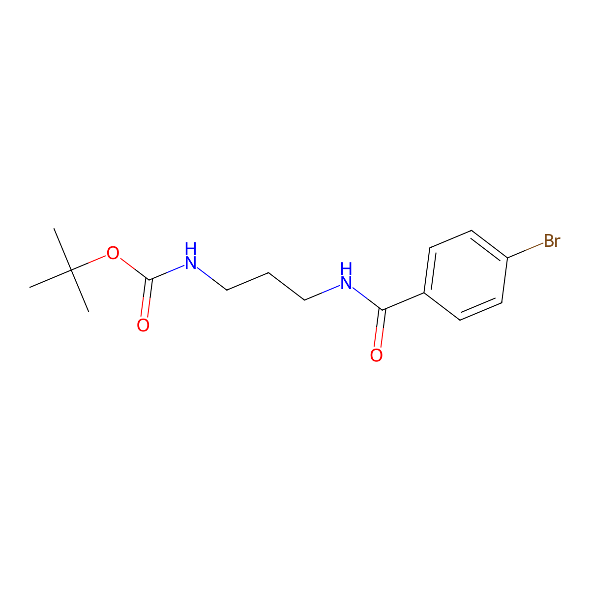 tert-Butyl [3-(4-bromobenzamido)propyl]carbamate molecular structure, CAS 1008505-60-9