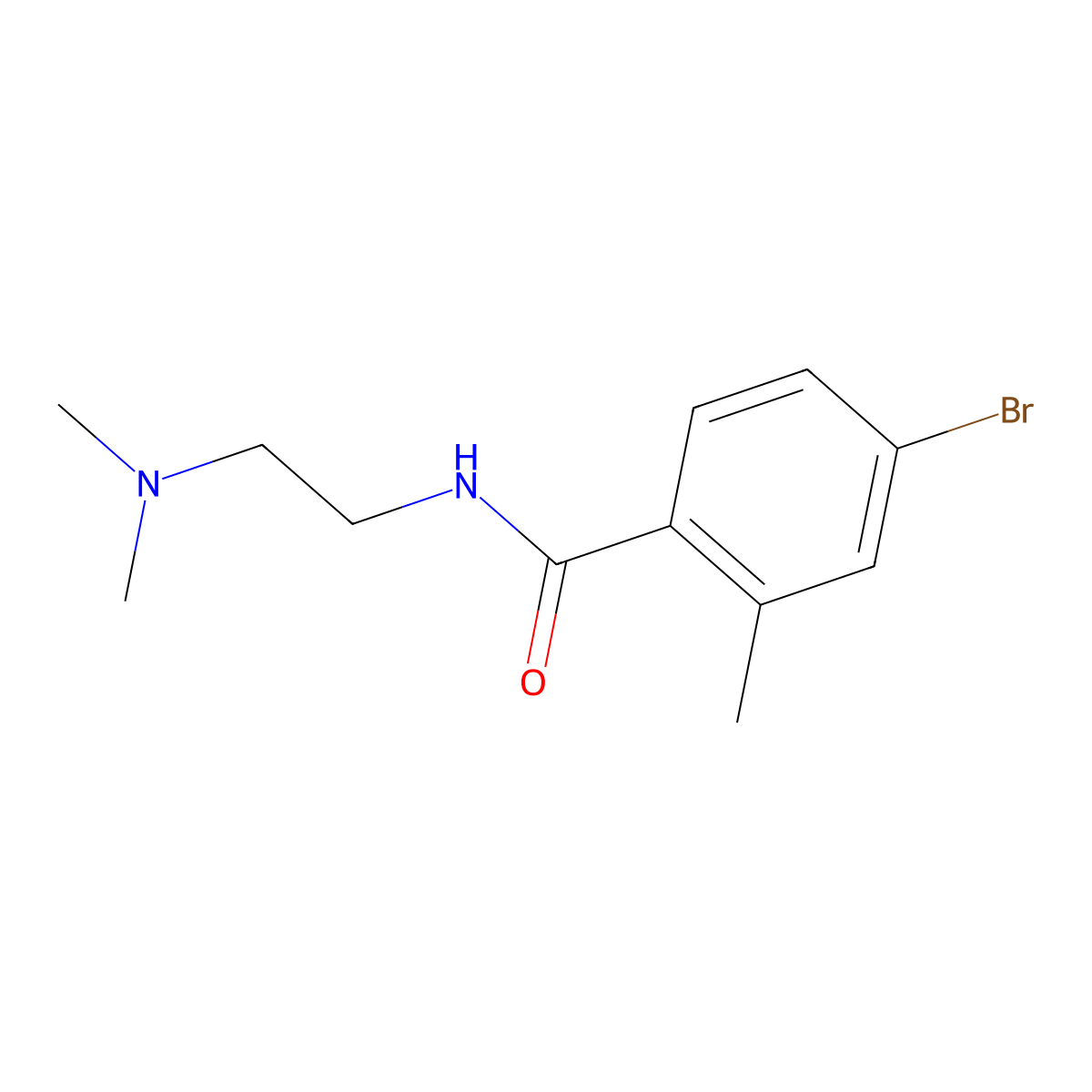4-bromo-N-[2-(dimethylamino)ethyl]-2-methylbenzamide molecular structure, CAS 1008505-64-3
