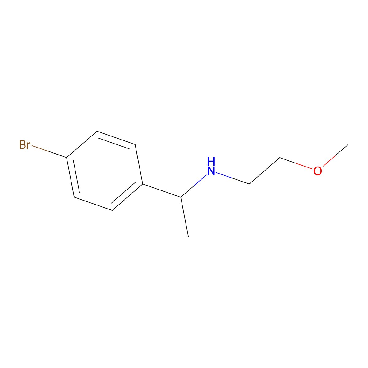 [1-(4-Bromophenyl)ethyl](2-methoxyethyl)amine molecular structure, CAS 1008506-14-6