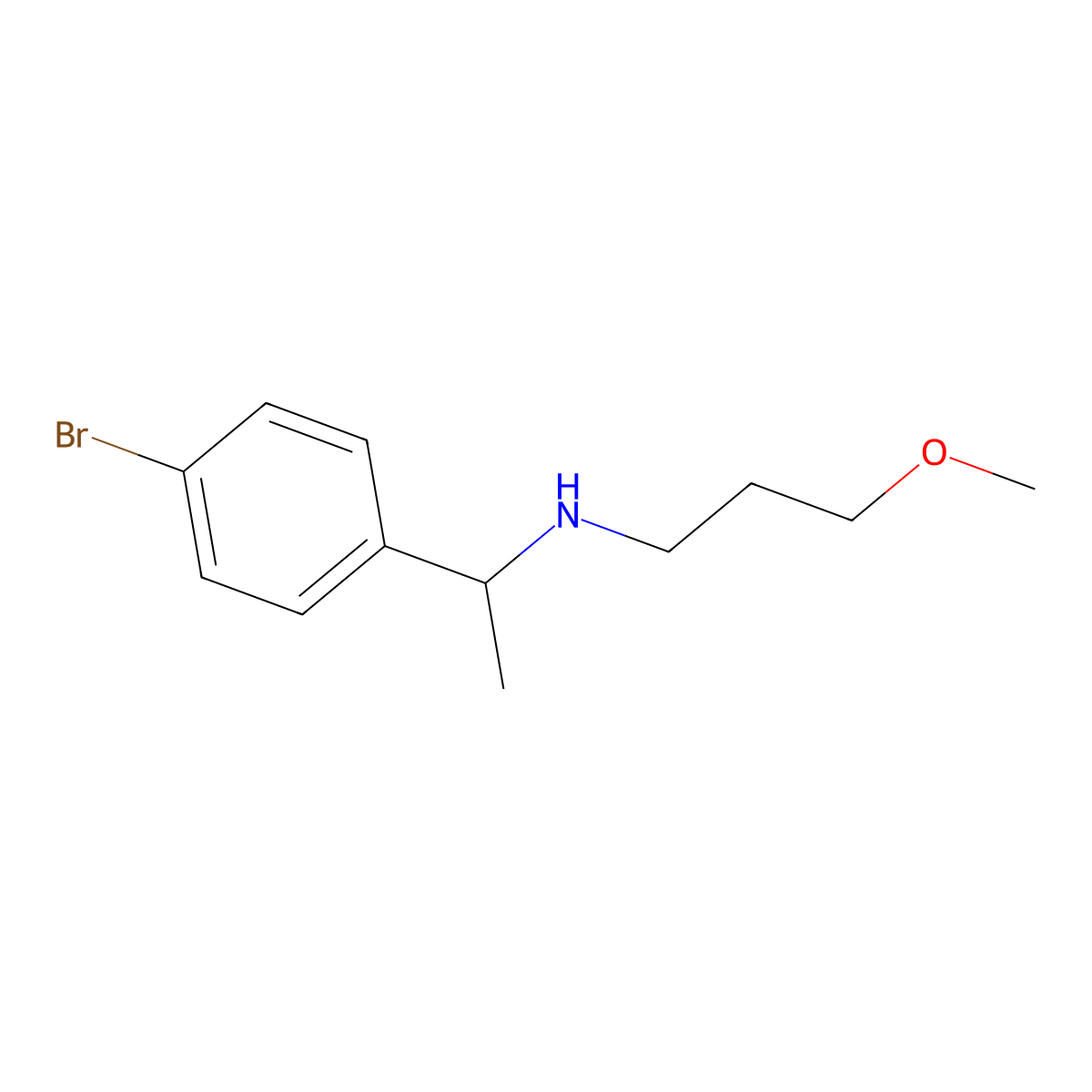 [1-(4-Bromophenyl)ethyl](3-methoxypropyl)amine molecular structure, CAS 1008506-15-7