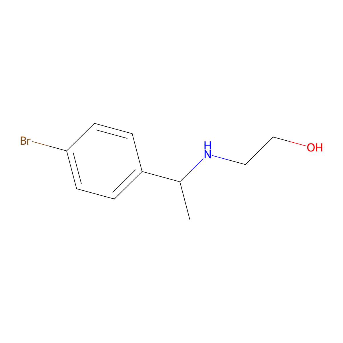 2-{[1-(4-Bromophenyl)ethyl]amino}ethan-1-ol molecular structure, CAS 1008506-18-0