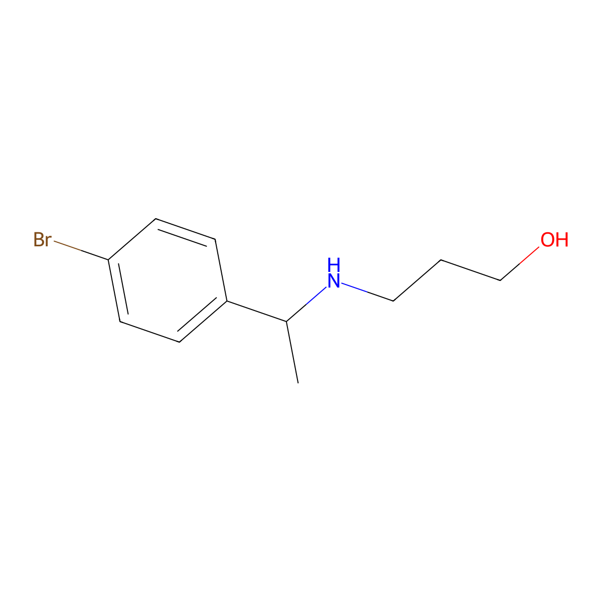 3-{[1-(4-Bromophenyl)ethyl]amino}propan-1-ol molecular structure, CAS 1008506-19-1