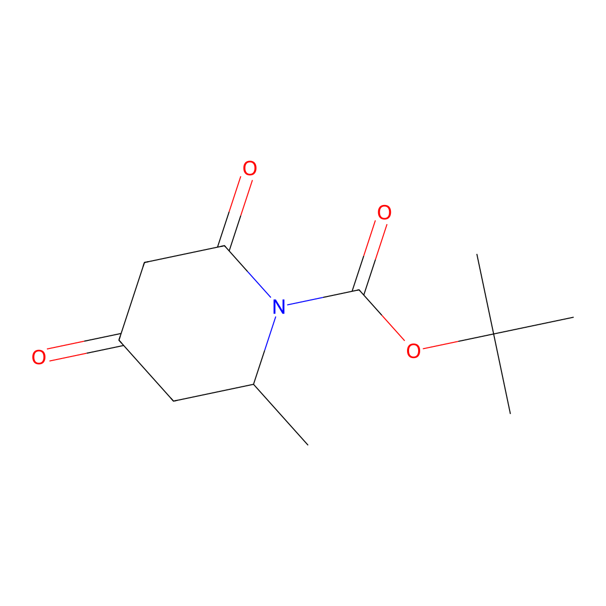 Tert-butyl 4,6-dioxo-2-methylpiperidine-1-carboxylate molecular structure, CAS 1008510-46-0
