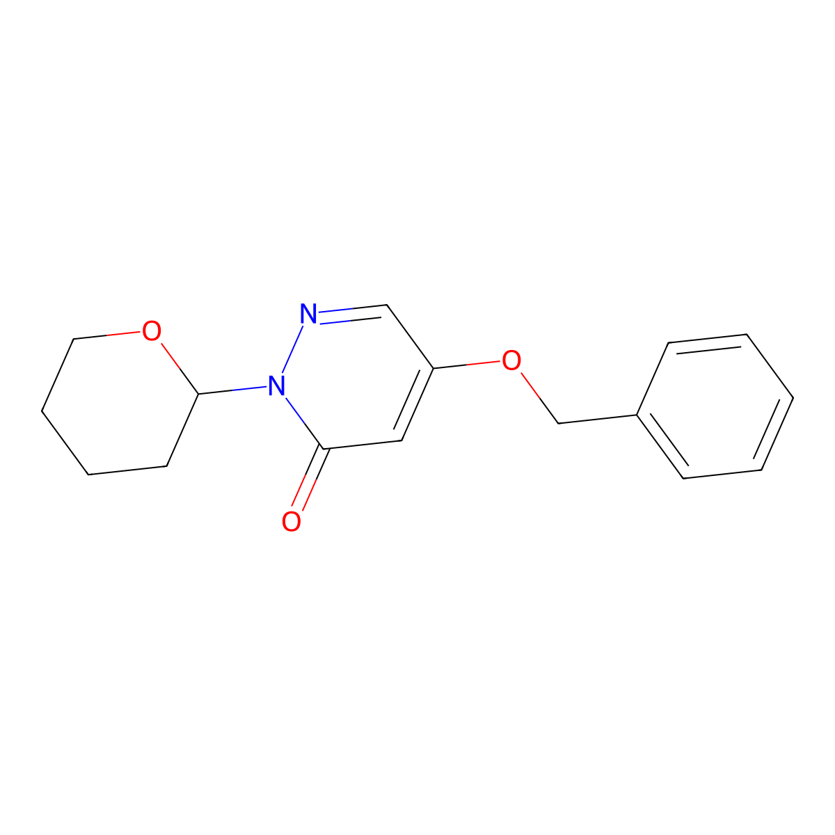 5-(Benzyloxy)-2-(2-tetrahydropyranyl)pyridazin-3(2H)-one molecular structure, CAS 1008517-75-6