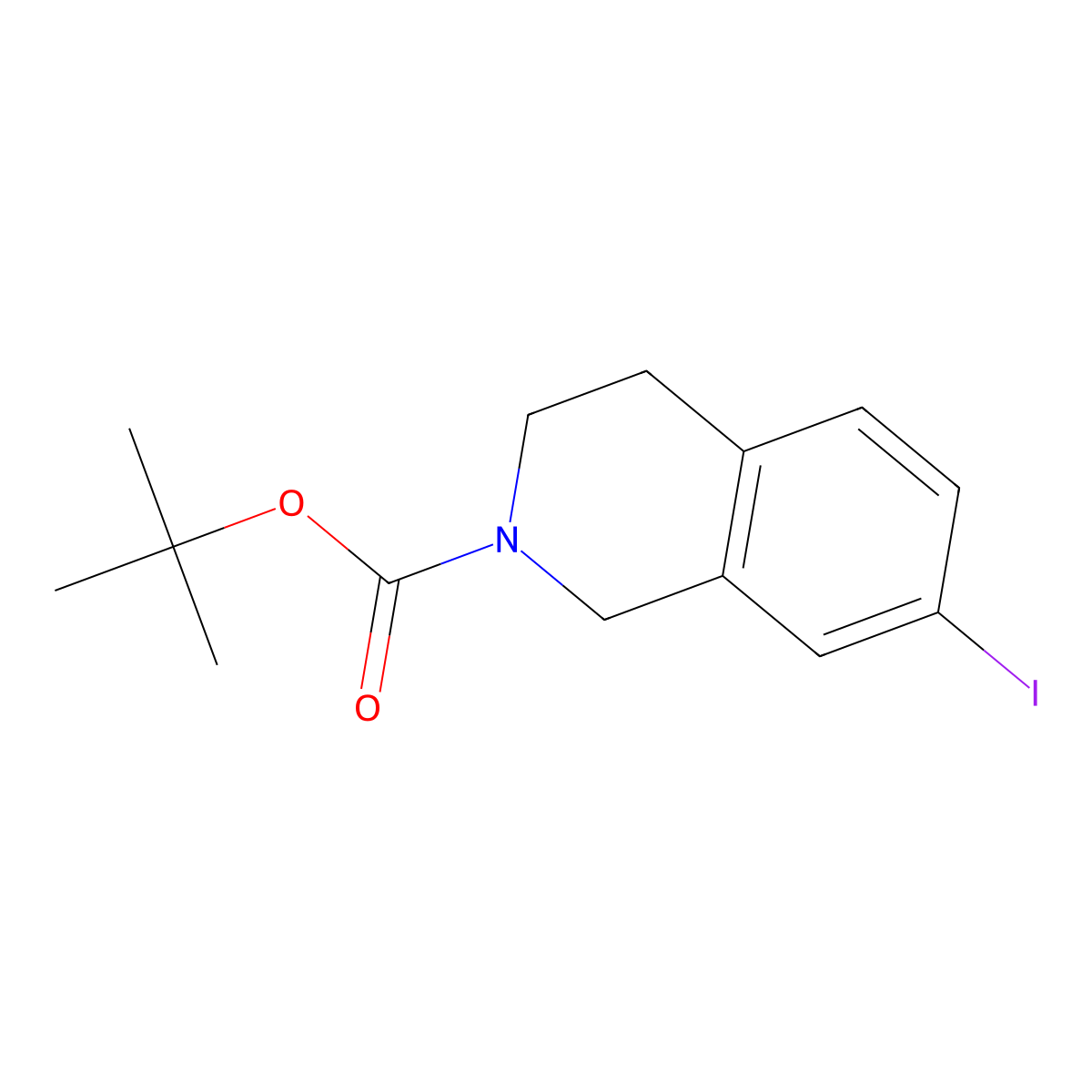 Tert-butyl 7-iodo-3,4-dihydroisoquinoline-2(1h)-carboxylate molecular structure, CAS 1008517-79-0
