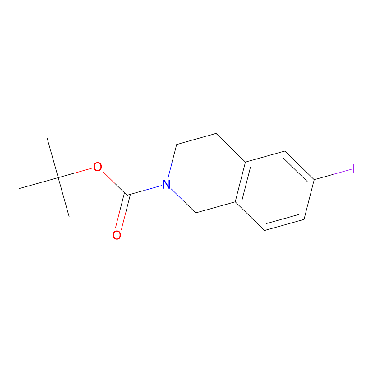 tert-Butyl 6-iodo-3,4-dihydroisoquinoline-2(1H)-carboxylate molecular structure, CAS 1008517-84-7