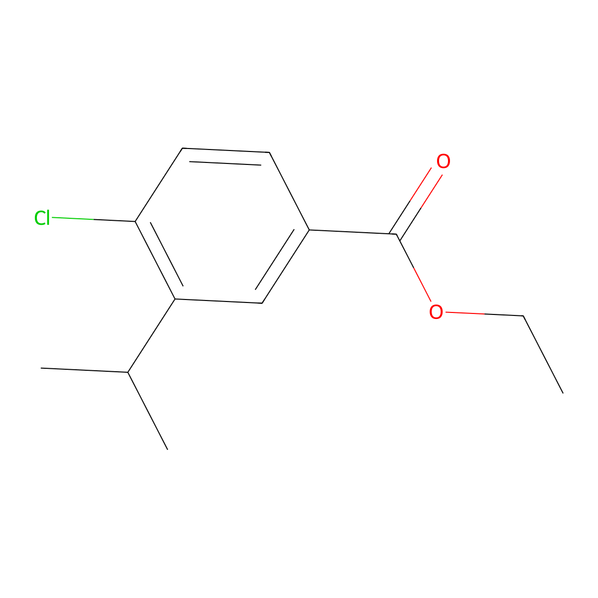 4-Chloro-3-(1-methylethyl)-benzoic acid ethyl ester molecular structure, CAS 1008529-62-1