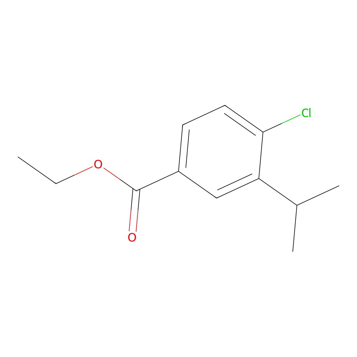 4-Chloro-3-(1-methylethyl)-benzoic acid ethyl ester molecular structure, CAS 1008529-62-1