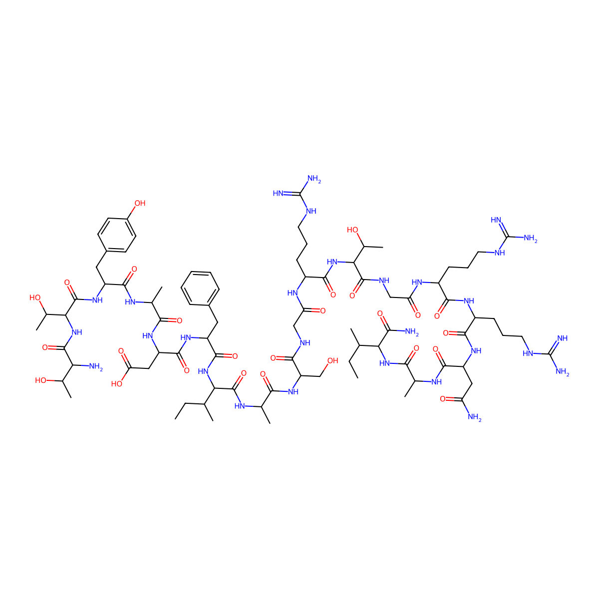 H-Thr-thr-tyr-ala-asp-phe-ile-ala-ser-gly-arg-thr-gly-arg-arg-asn-ala-ile-NH2 molecular structure, CAS 100853-58-5