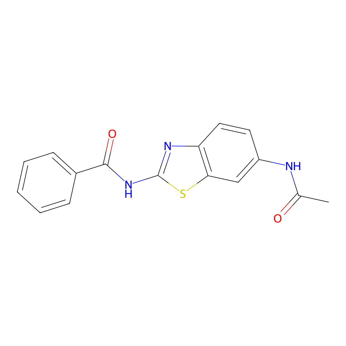N-(6-acetamido-1,3-benzothiazol-2-yl)benzamide molecular structure, CAS 100856-58-4