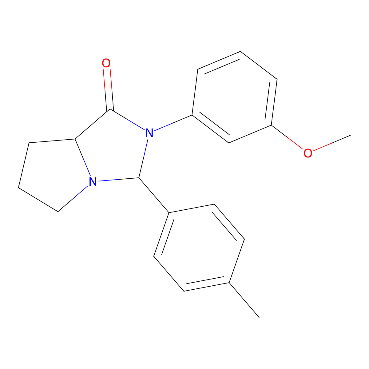 2-(3-methoxyphenyl)-3-(p-tolyl)hexahydro-1H-pyrrolo[1,2-c]imidazol-1-one molecular structure, CAS 1008571-62-7