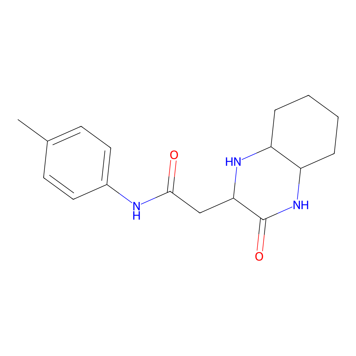 N-(4-methylphenyl)-2-(3-oxodecahydroquinoxalin-2-yl)acetamide molecular structure, CAS 1008577-16-9