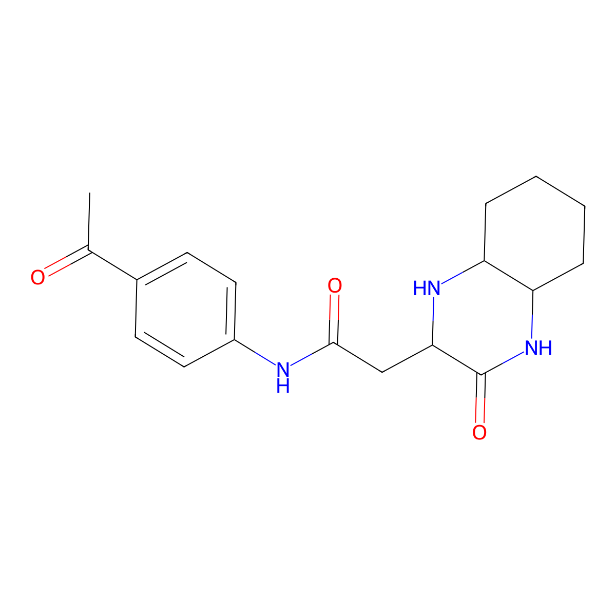 N-(4-acetylphenyl)-2-(3-oxodecahydroquinoxalin-2-yl)acetamide molecular structure, CAS 1008577-58-9