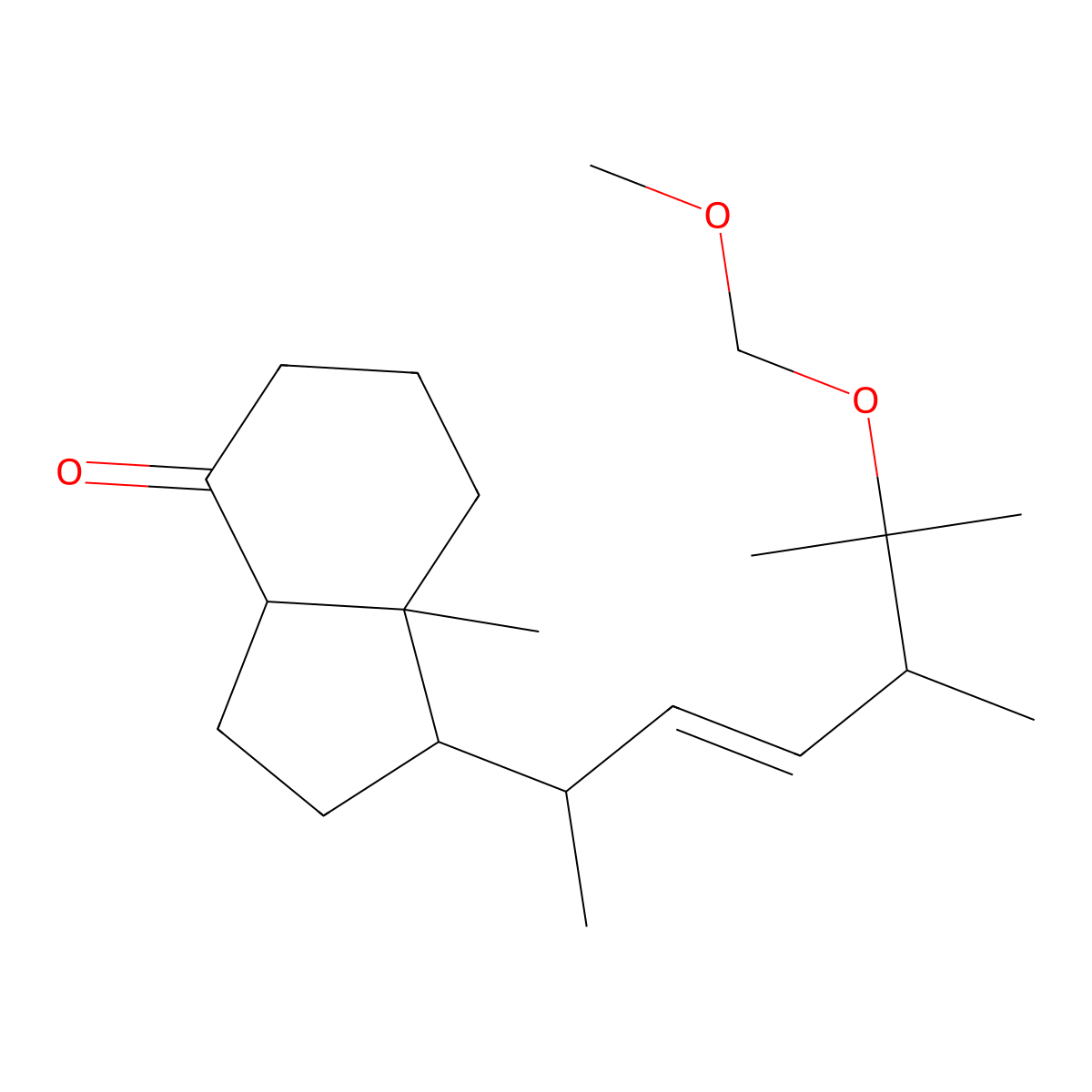 (1R,3aR,7aR)-1-((2R,5S,E)-6-(methoxymethoxy)-5,6-dimethylhept-3-en-2-yl)-7a-methylhexahydro-1H-inden-4(2H)-one molecular structure, CAS 100858-26-2