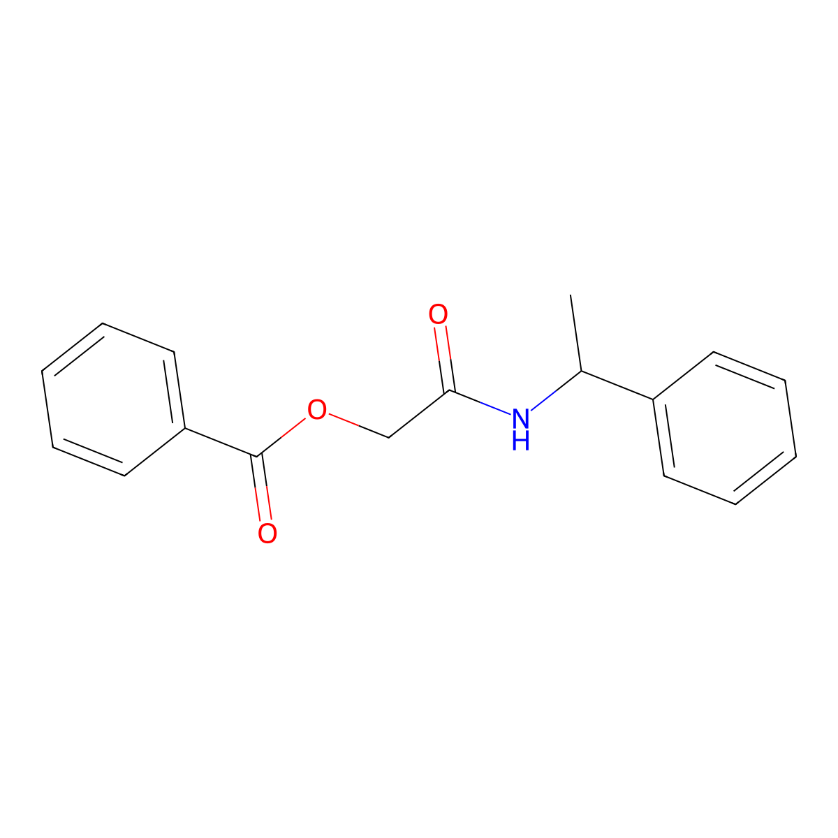 [(1-Phenylethyl)carbamoyl]methyl benzoate molecular structure, CAS 1008584-14-2