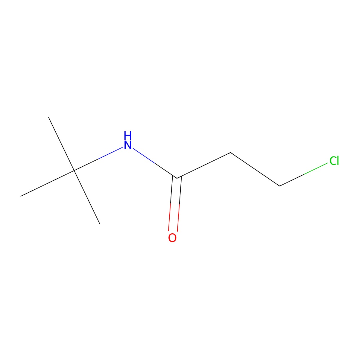 N-tert-butyl-3-chloropropanamide molecular structure, CAS 100859-81-2