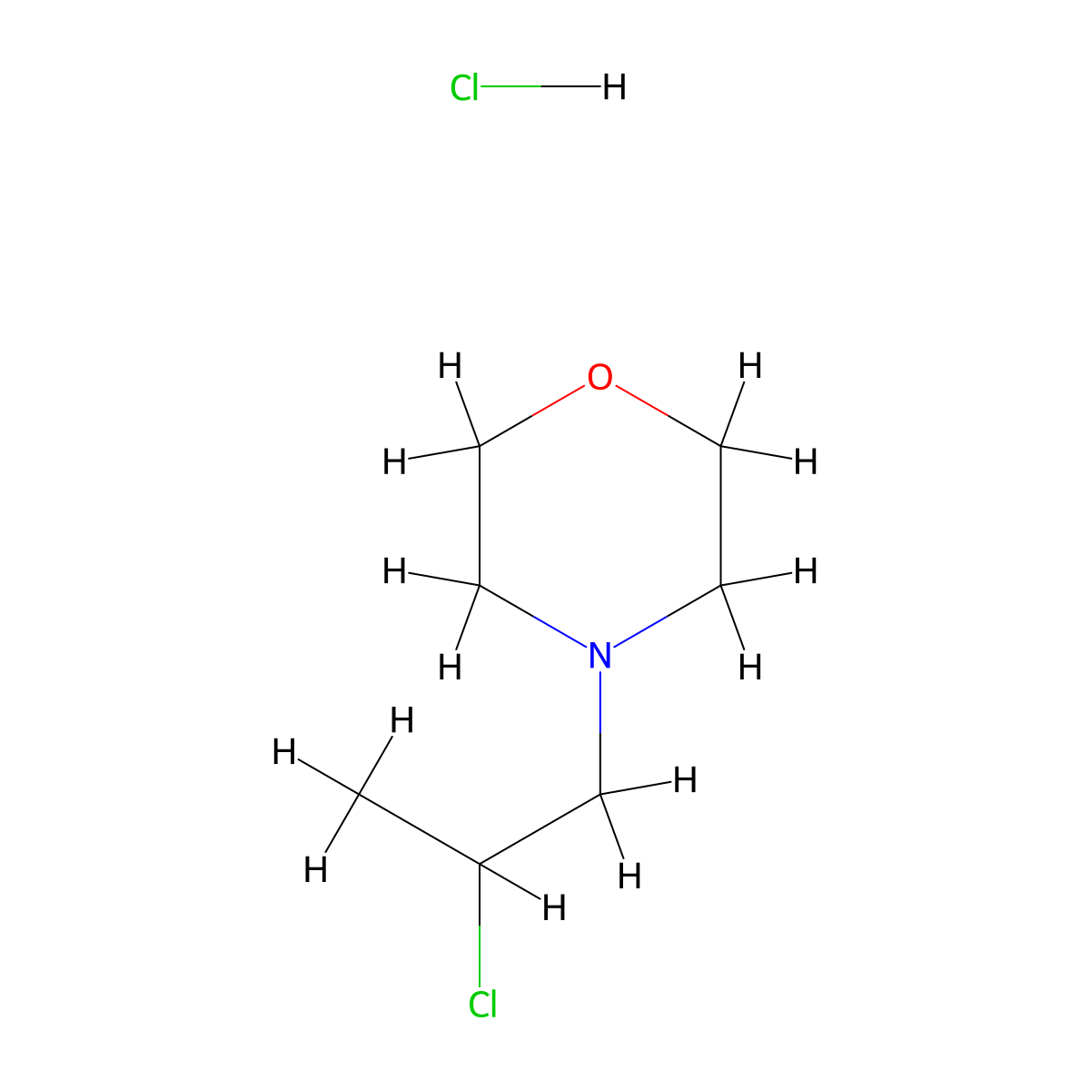 4-(2-Chloropropyl)morpholine hydrochloride molecular structure, CAS 100859-99-2