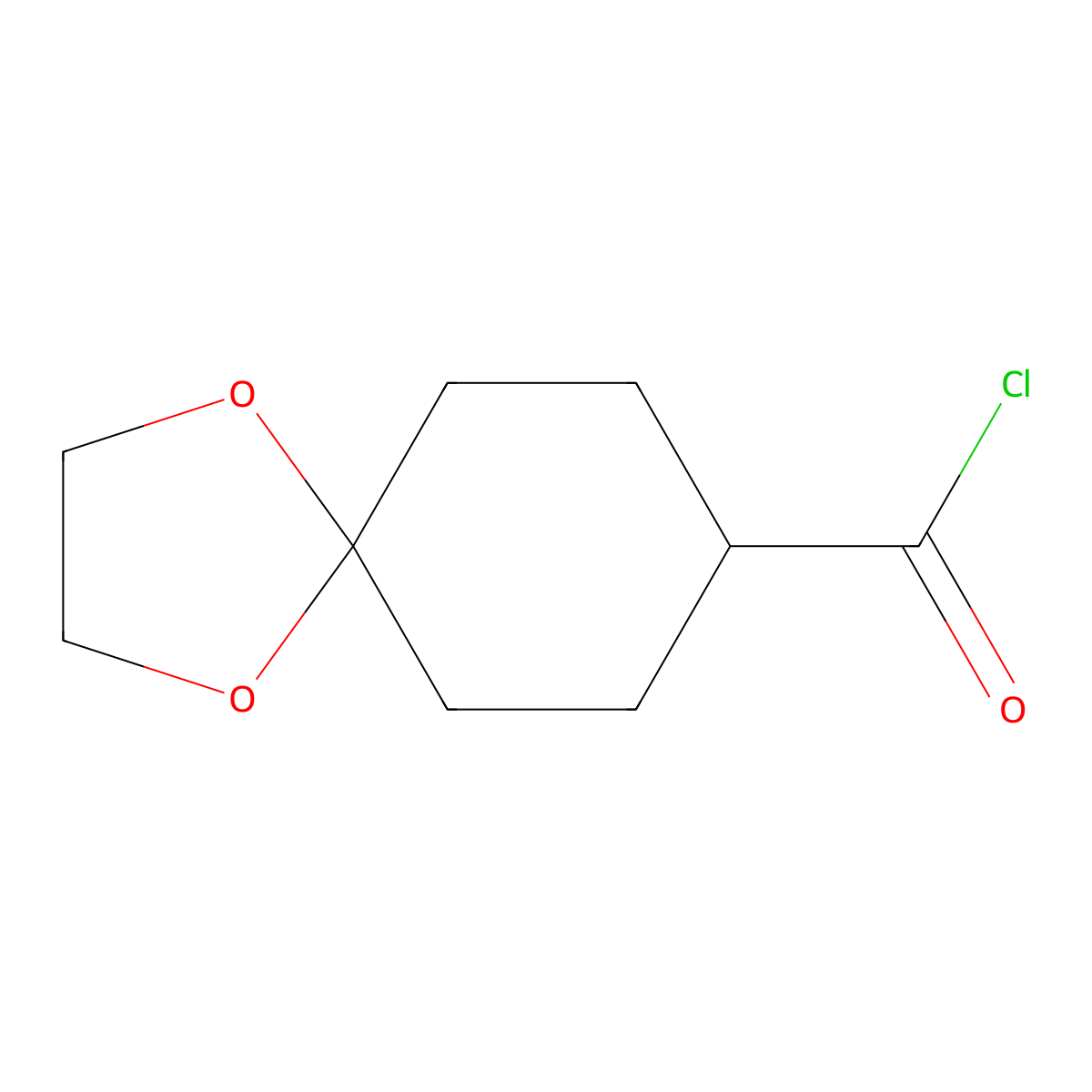 1,4-Dioxaspiro[4.5]decane-8-carbonyl chloride molecular structure, CAS 100860-80-8