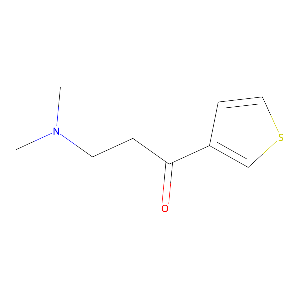 3-(Dimethylamino)-1-(thiophen-3-yl)propan-1-one molecular structure, CAS 100860-96-6