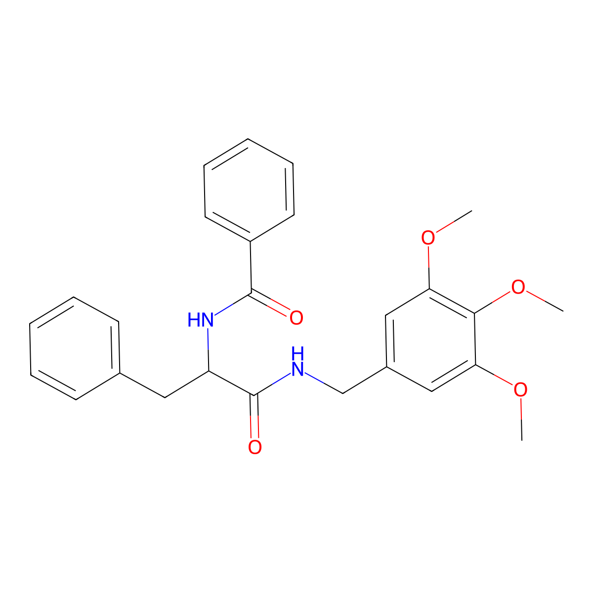 N-[1-oxo-3-phenyl-1-[(3,4,5-trimethoxyphenyl)methylamino]propan-2-yl]benzamide molecular structure, CAS 1008600-55-2