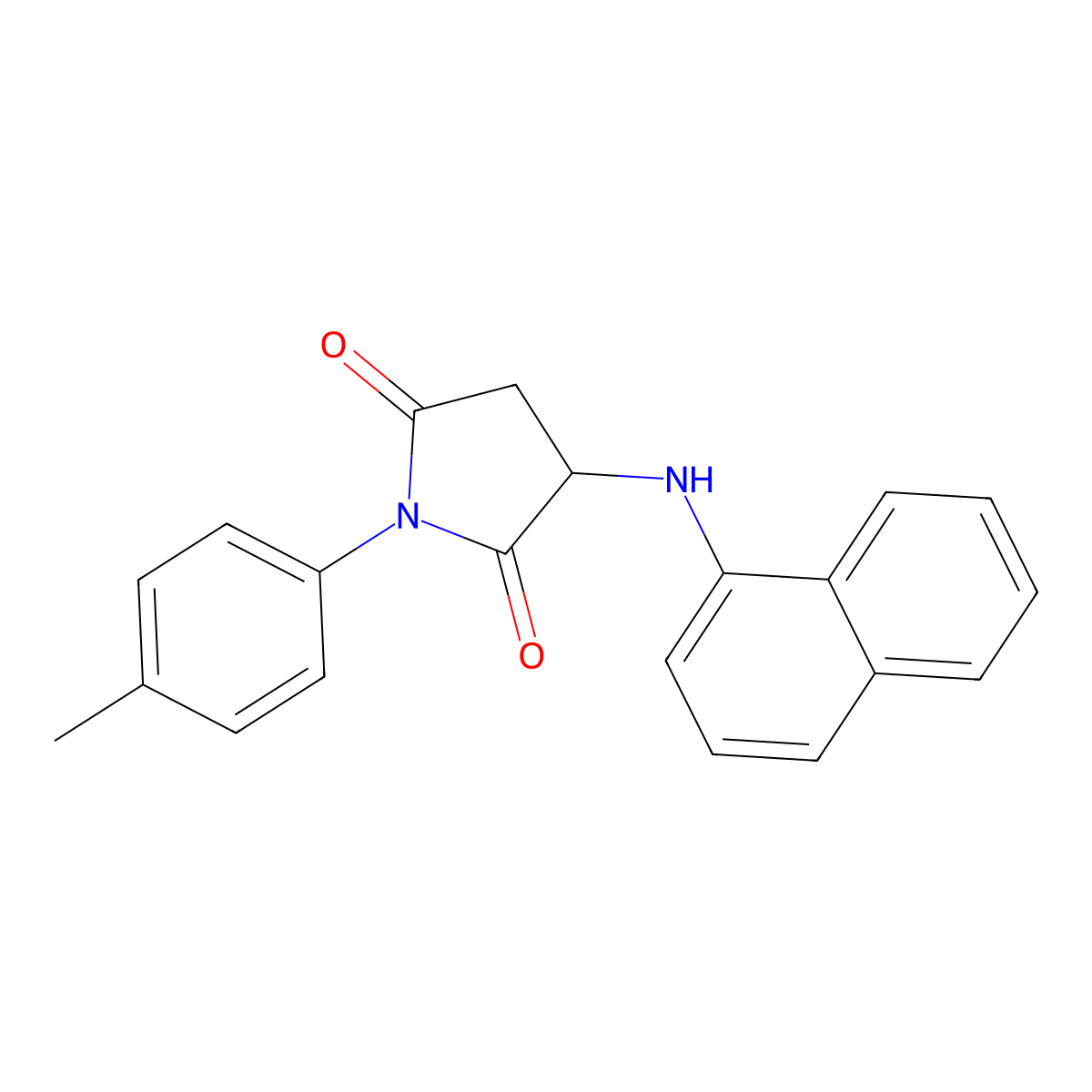 1-(4-Methylphenyl)-3-(naphthalen-1-ylamino)pyrrolidine-2,5-dione molecular structure, CAS 1008604-10-1