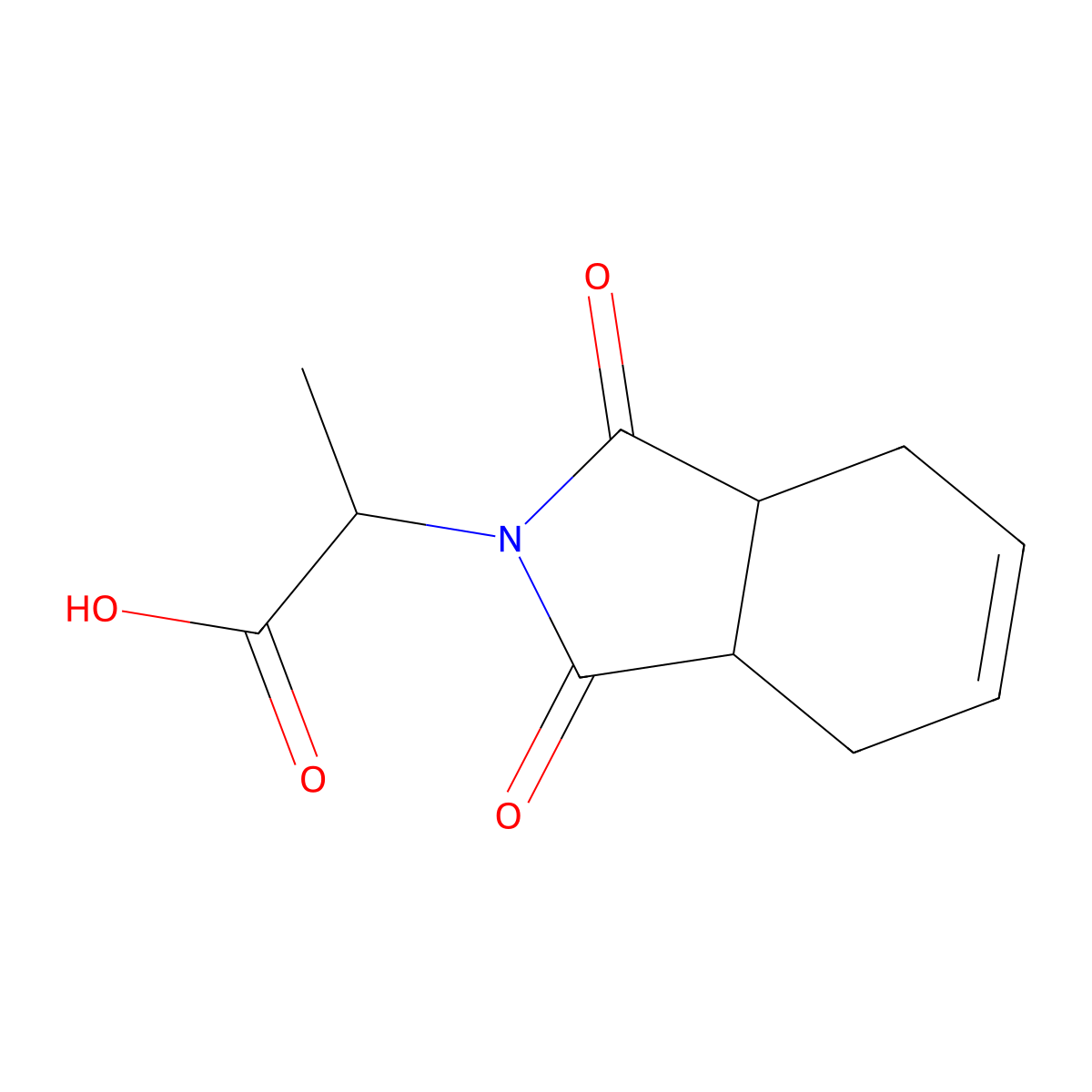 2-(1,3-dioxo-2,3,3a,4,7,7a-hexahydro-1H-isoindol-2-yl)propanoic acid molecular structure, CAS 1008606-51-6