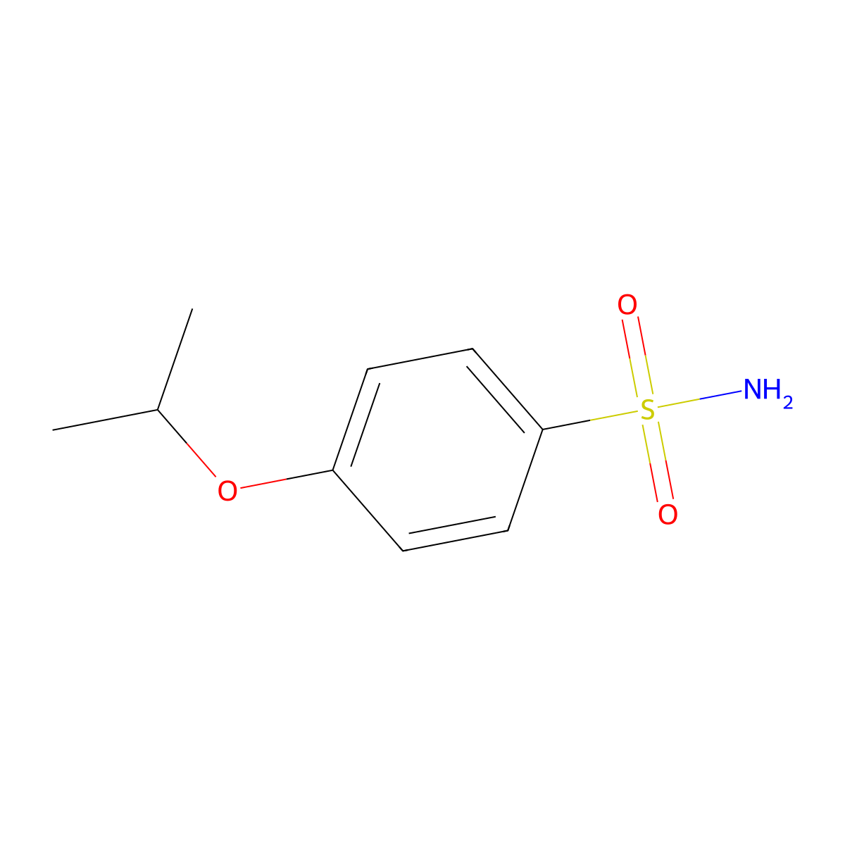 4-Isopropoxybenzenesulfonamide molecular structure, CAS 100861-05-0