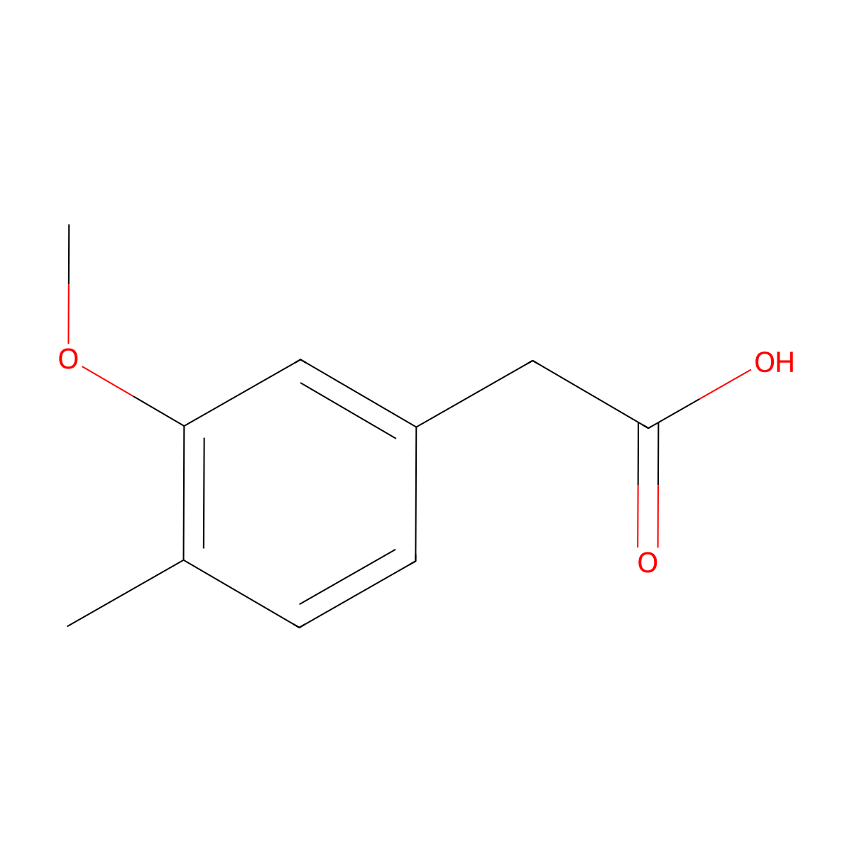 2-(3-Methoxy-4-methylphenyl)acetic acid molecular structure, CAS 100861-38-9