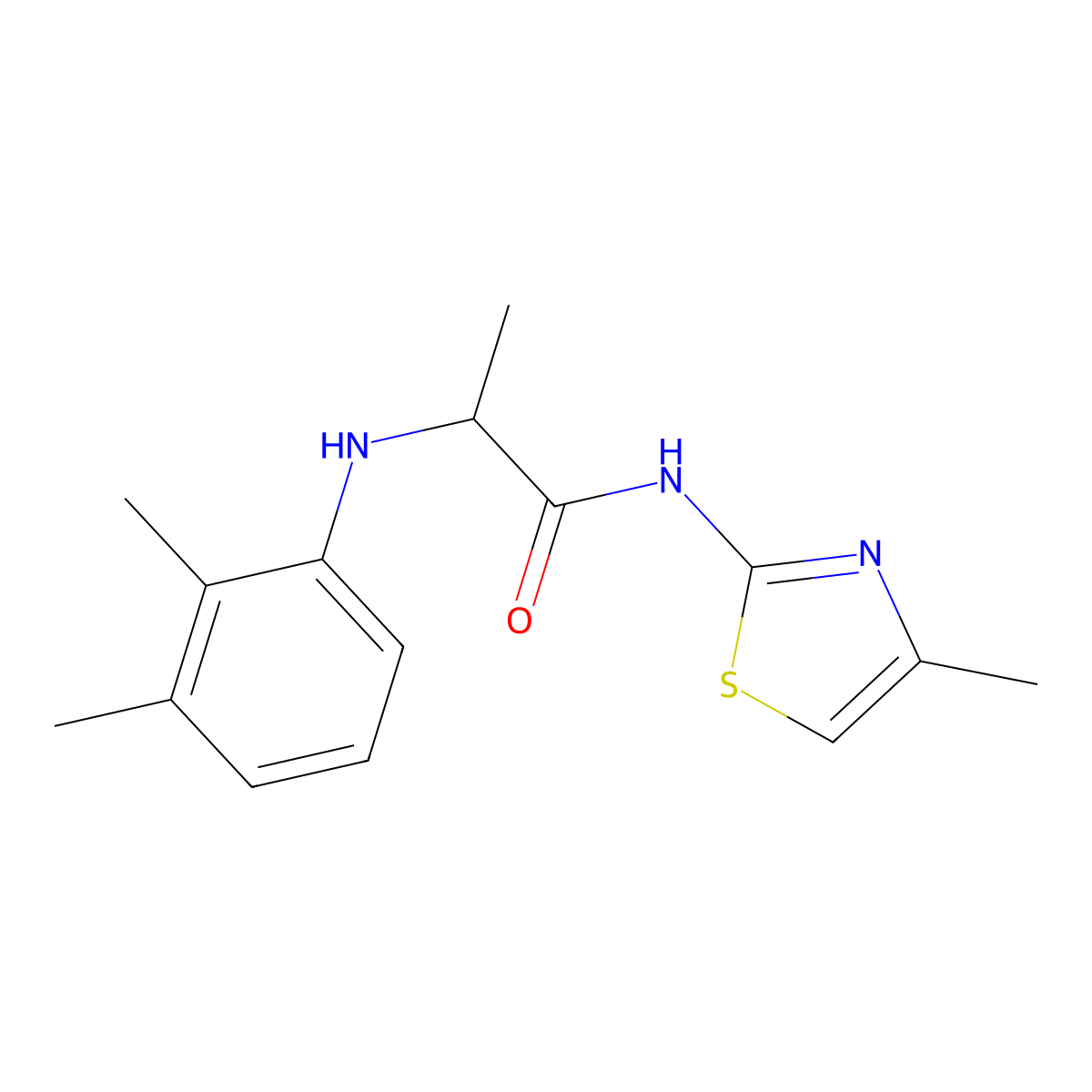 2-(2,3-Dimethyl-phenylamino)-N-(4-methyl-thiazol-2-yl)-propionamide molecular structure, CAS 1008619-92-8
