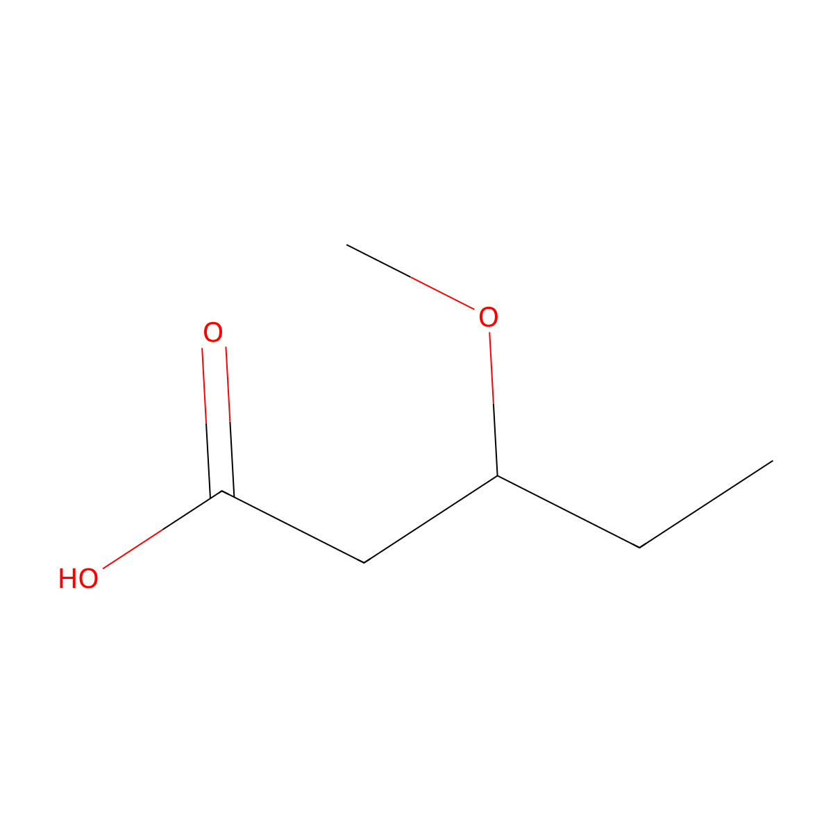 3-Methoxypentanoic acid molecular structure, CAS 100862-27-9