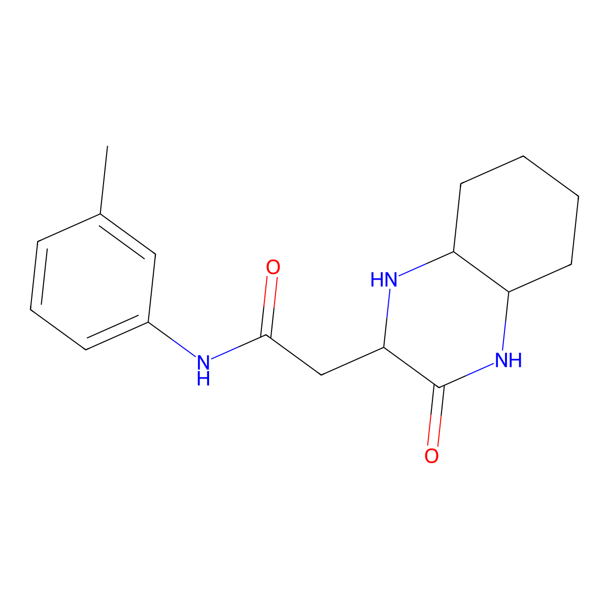 2-(3-Oxo-decahydro-quinoxalin-2-yl)-N-m-tolyl-acetamide molecular structure, CAS 1008632-85-6