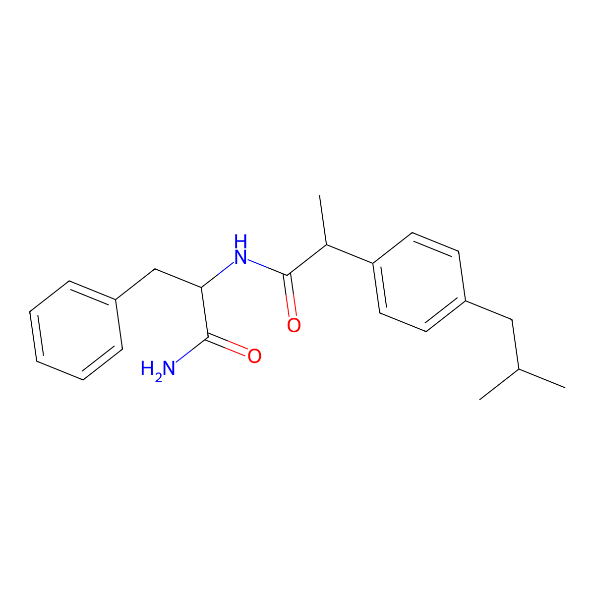 2-[2-[4-(2-Methylpropyl)phenyl]propanoylamino]-3-phenylpropanamide molecular structure, CAS 1008639-83-5