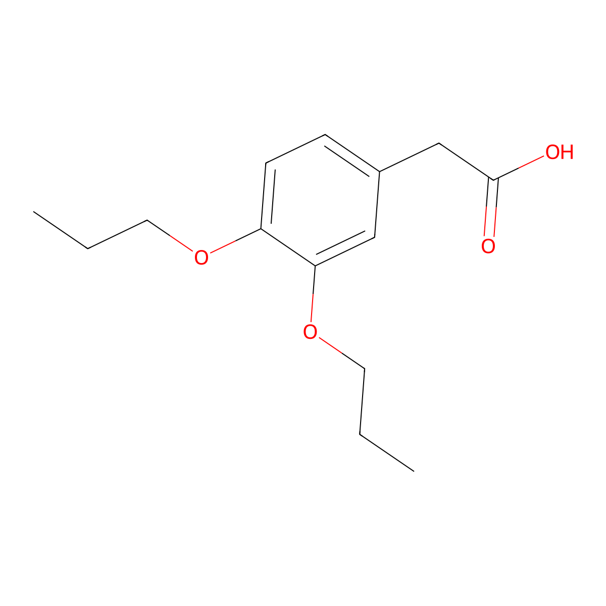 2-(3,4-Dipropoxyphenyl)acetic acid molecular structure, CAS 100864-27-5
