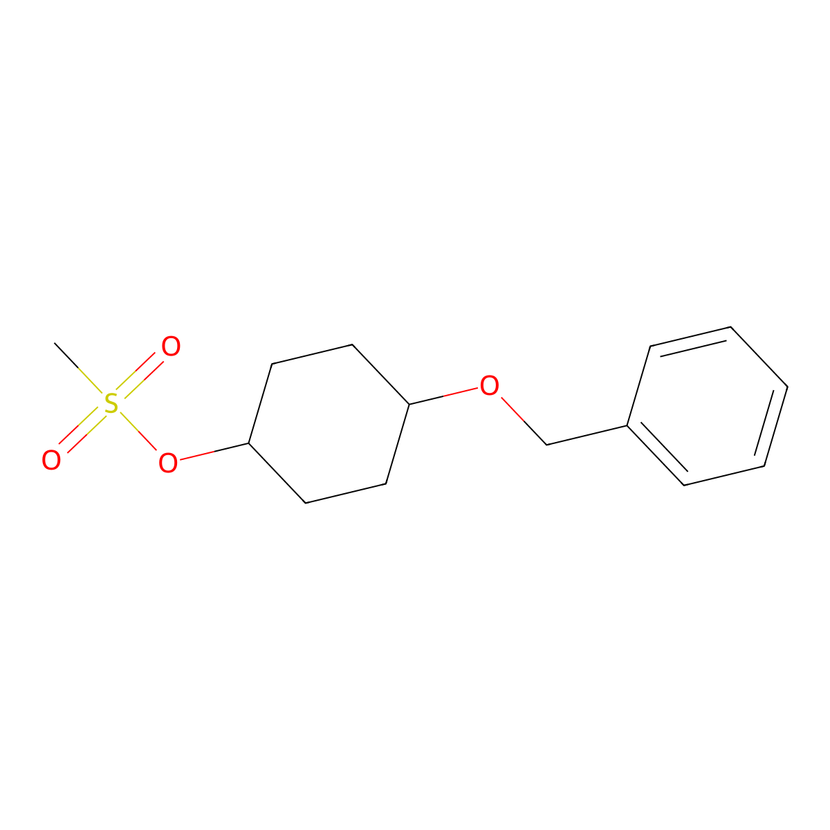 4-(Benzyloxy)cyclohexyl methanesulfonate molecular structure, CAS 100864-60-6
