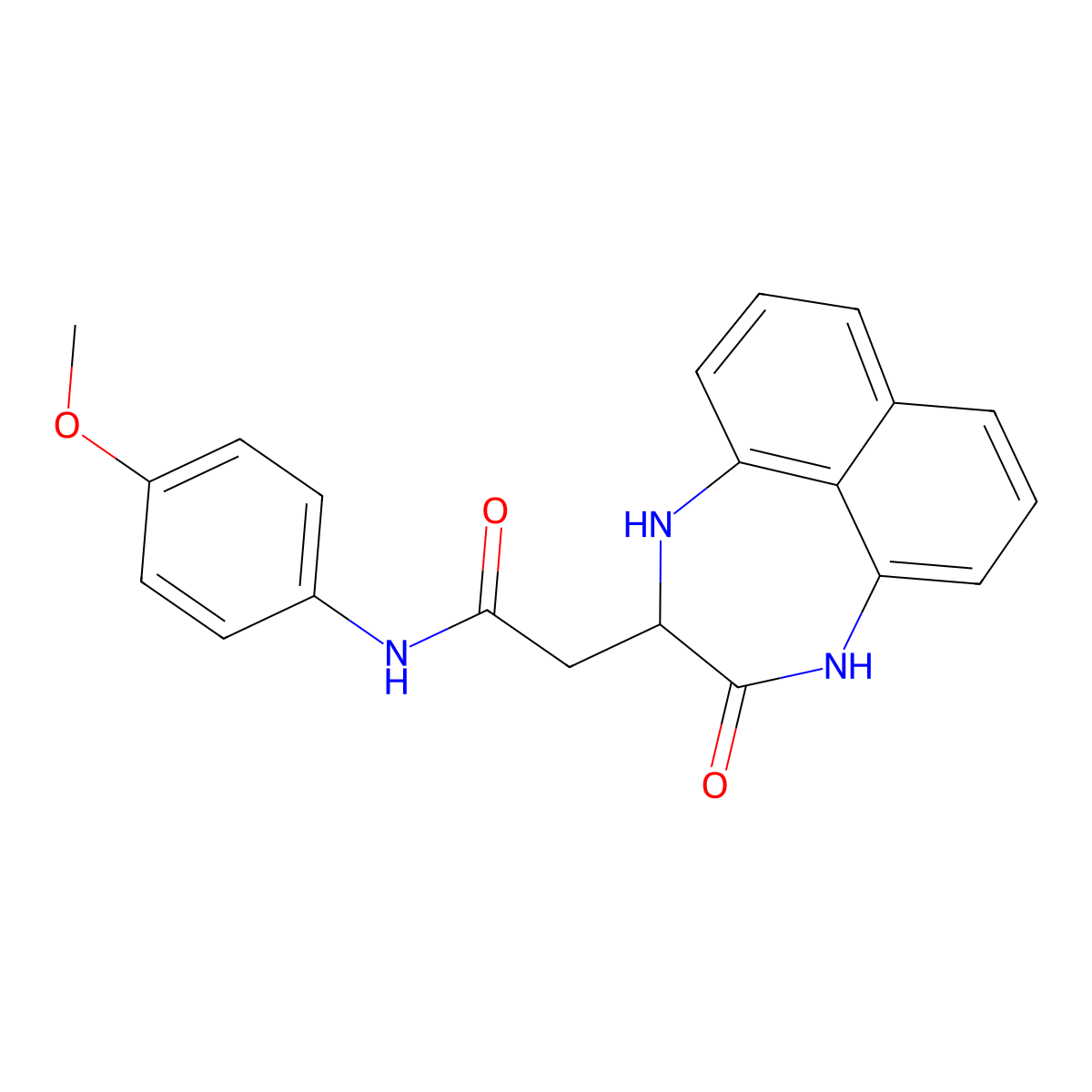 N-(4-methoxyphenyl)-2-(3-oxo-1,2,3,4-tetrahydronaphtho[1,8-ef][1,4]diazepin-2-yl)acetamide molecular structure, CAS 1008640-08-1