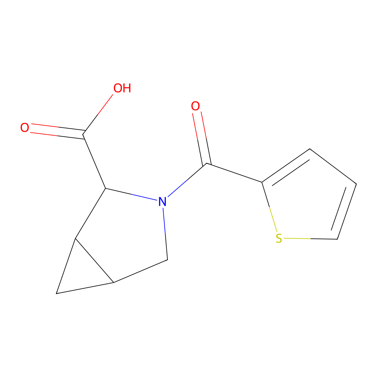 3-(2-Thienylcarbonyl)-3-azabicyclo[3.1.0]hexane-2-carboxylic acid molecular structure, CAS 1008645-20-2