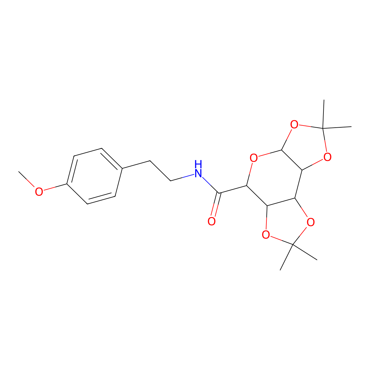 N-[2-(4-methoxyphenyl)ethyl]-4,4,11,11-tetramethyl-3,5,7,10,12-pentaoxatricyclo[7.3.0.0^{2,6}]dodecane-8-carboxamide molecular structure, CAS 1008646-38-5
