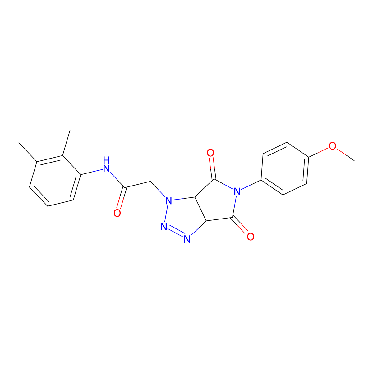 N-(2,3-dimethylphenyl)-2-[5-(4-methoxyphenyl)-4,6-dioxo-4,5,6,6a-tetrahydropyrrolo[3,4-d][1,2,3]triazol-1(3aH)-yl]acetamide molecular structure, CAS 1008646-63-6