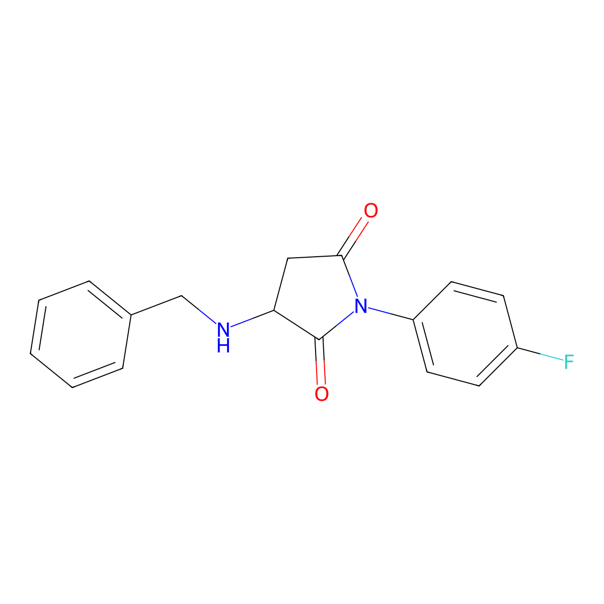3-(Benzylamino)-1-(4-fluorophenyl)pyrrolidine-2,5-dione molecular structure, CAS 1008648-37-0