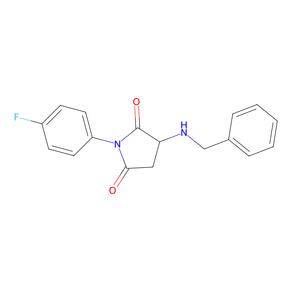 3-(Benzylamino)-1-(4-fluorophenyl)pyrrolidine-2,5-dione molecular structure, CAS 1008648-37-0